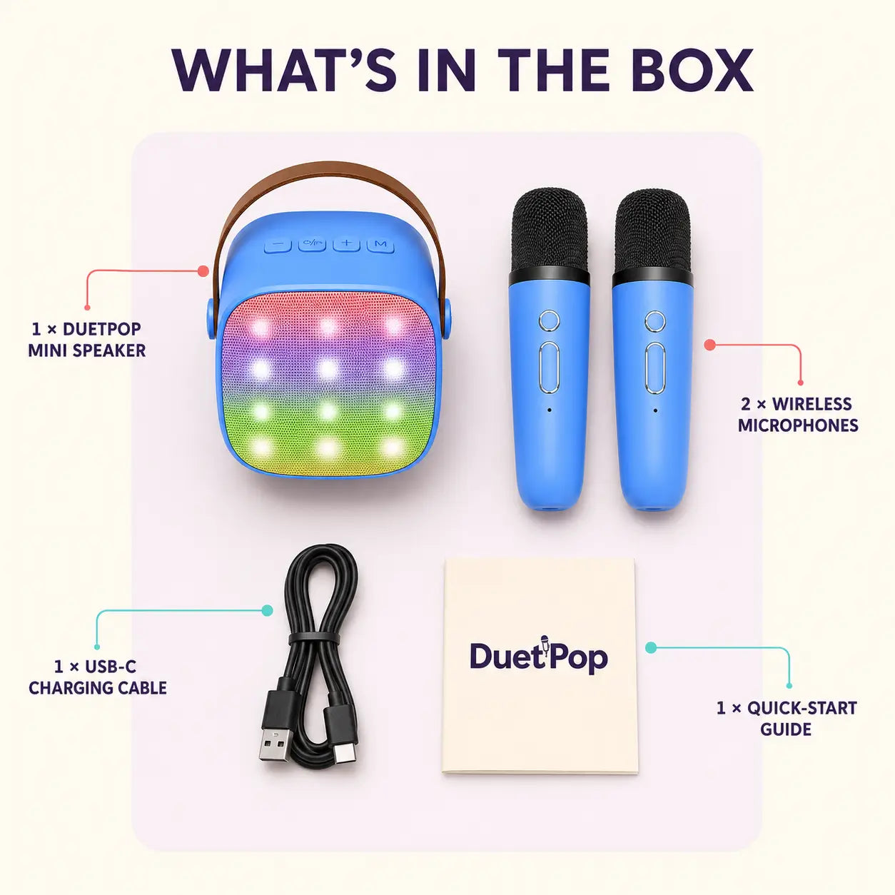 DuetPop™ - Kids Karaoke Two Mics