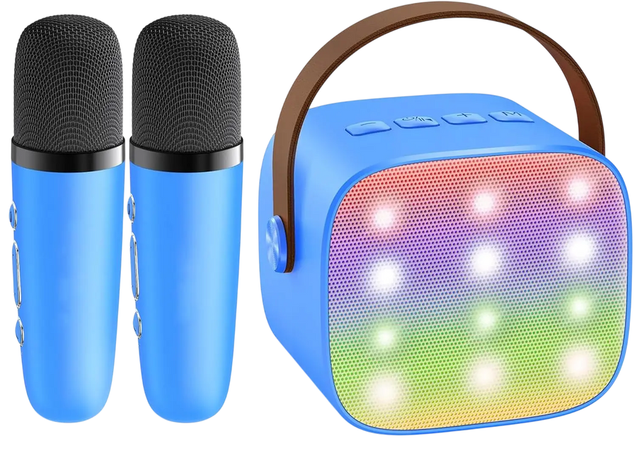 DuetPop Mini speaker with two wireless microphones